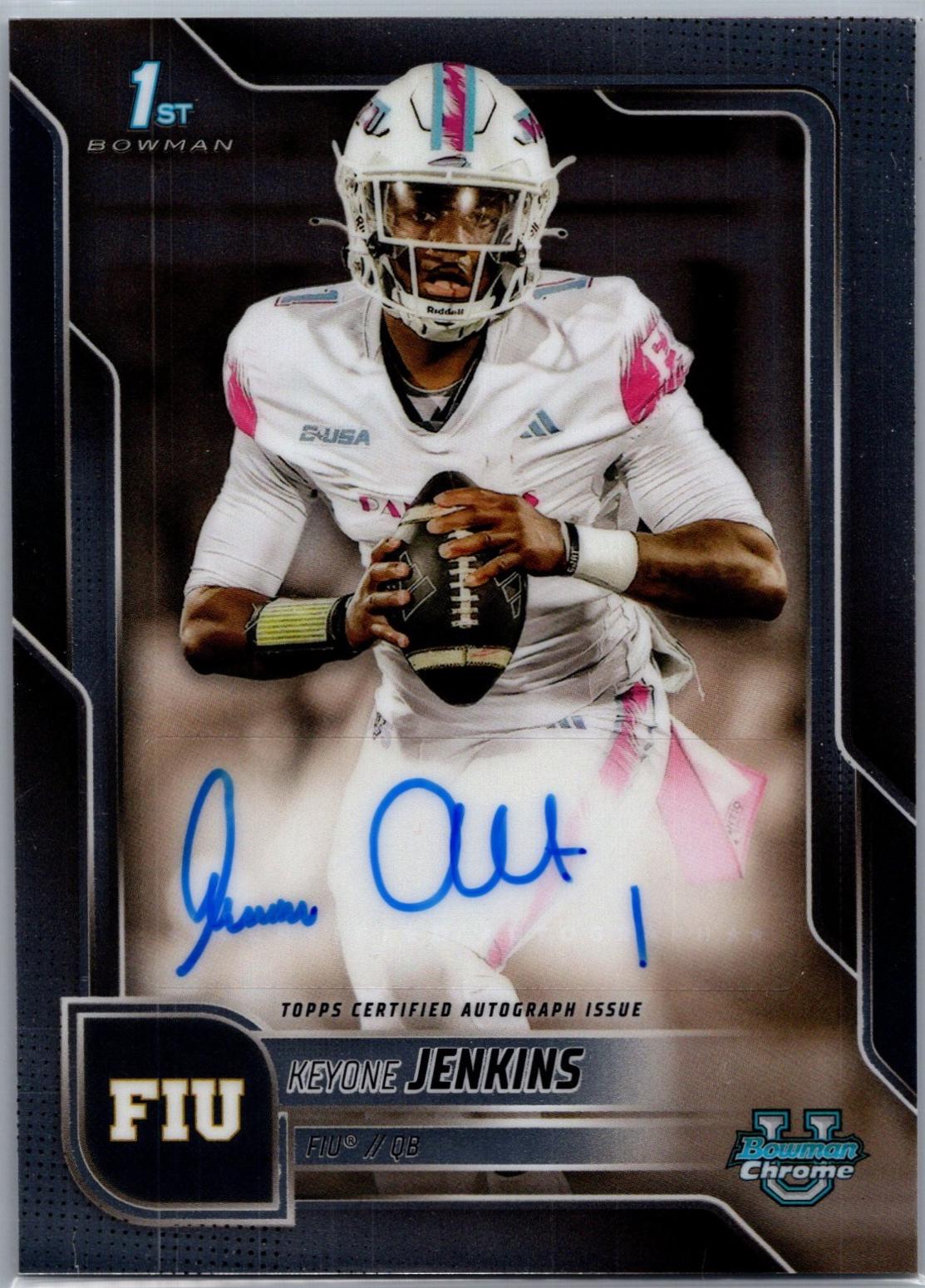 2025 Bowman Chrome University Prospect Autograph Keyone Jenkins #BCA-KJE card