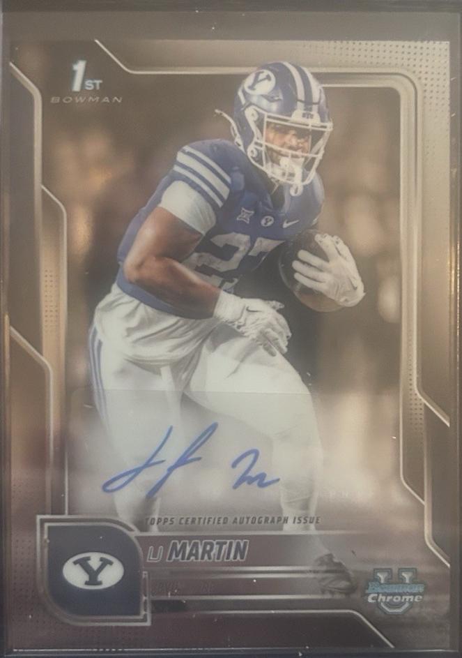 2025 Bowman Chrome University Prospect Autograph LJ Martin #BCA-LM card