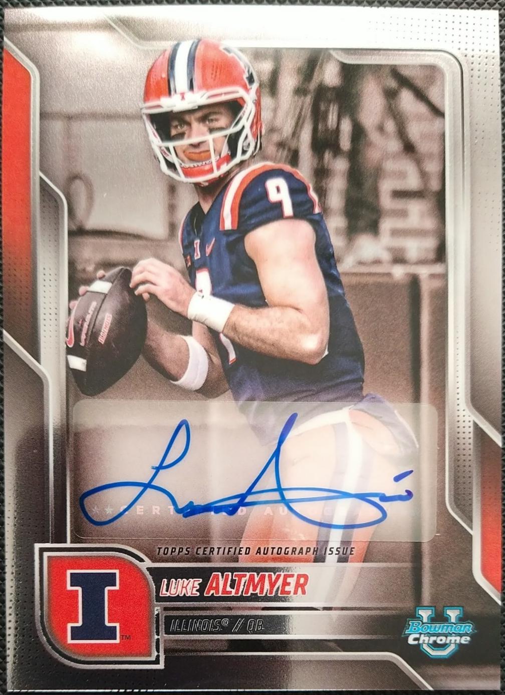 2025 Bowman Chrome University Prospect Autograph Luke Altmyer #BCA-LA card