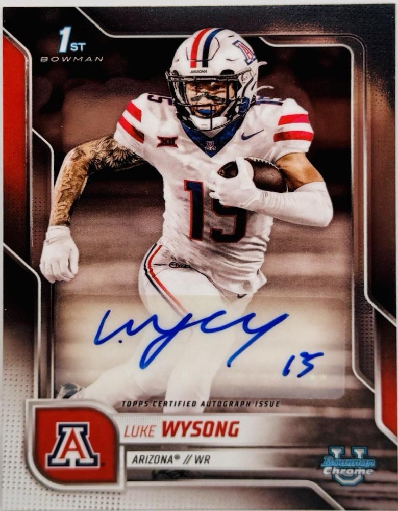 2025 Bowman Chrome University Prospect Autograph Luke Wysong #BCA-LW card