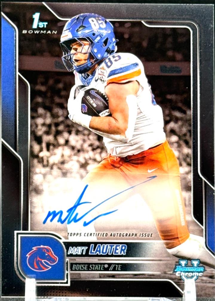 2025 Bowman Chrome University Prospect Autograph Matt Lauter #BCA-MLA card