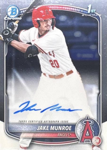 2025 Bowman Draft Chrome Prospect Autograph Jake Munroe #CPA-JMU card