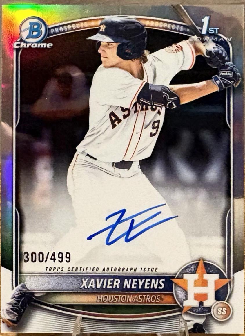 2025 Bowman Draft Chrome Prospect Autograph Xavier Neyens [Refractor] #CPA-XN card
