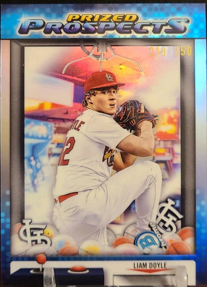 2025 Bowman Draft Prized Prospects Liam Doyle [Refractor] #PP-4 card
