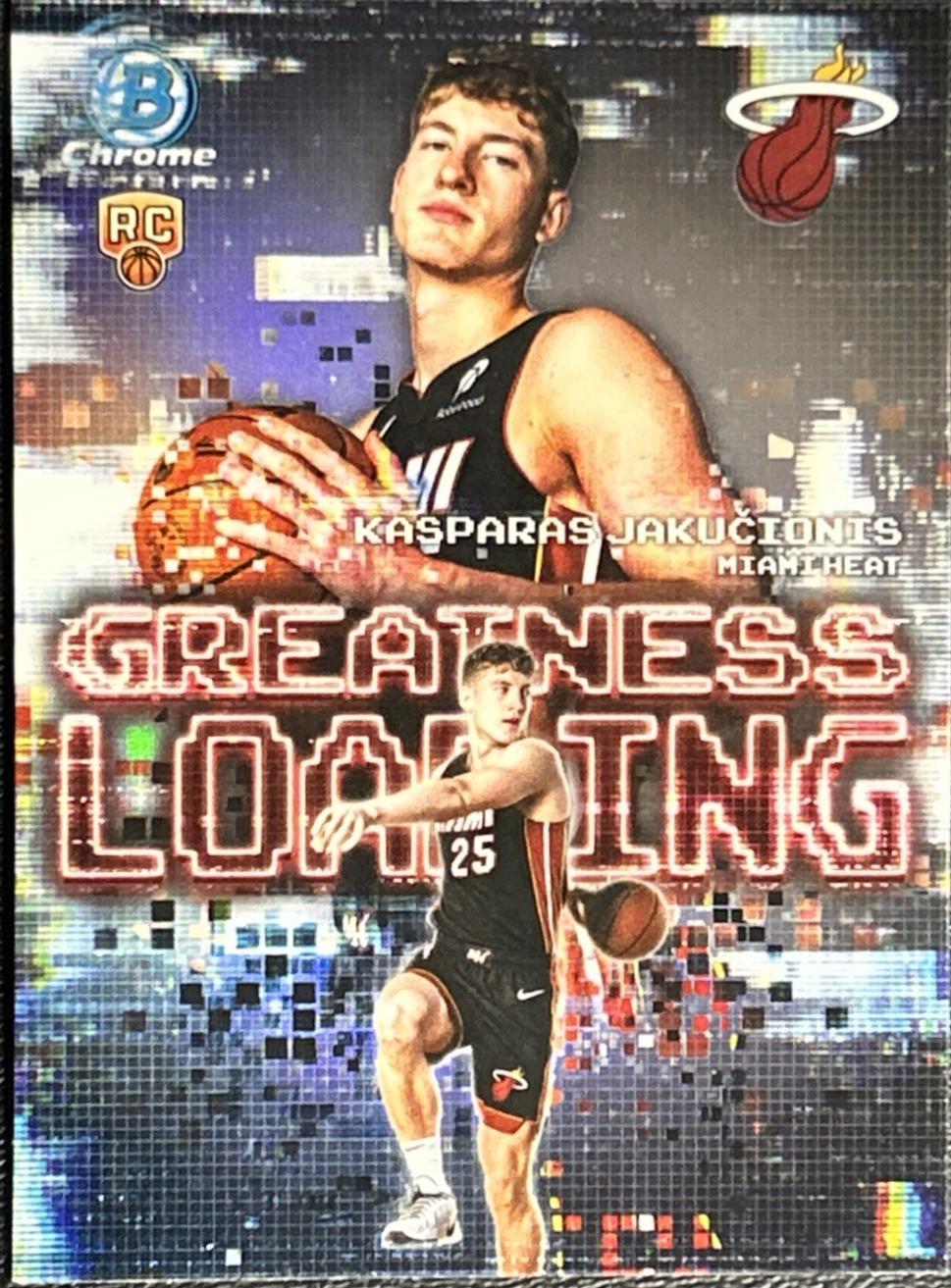 2025 Bowman Greatness Loading Kasparas Jakucionis [Refractor] #GL-20 card