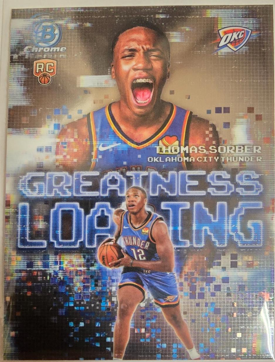 2025 Bowman Greatness Loading Thomas Sorber #GL-15 card