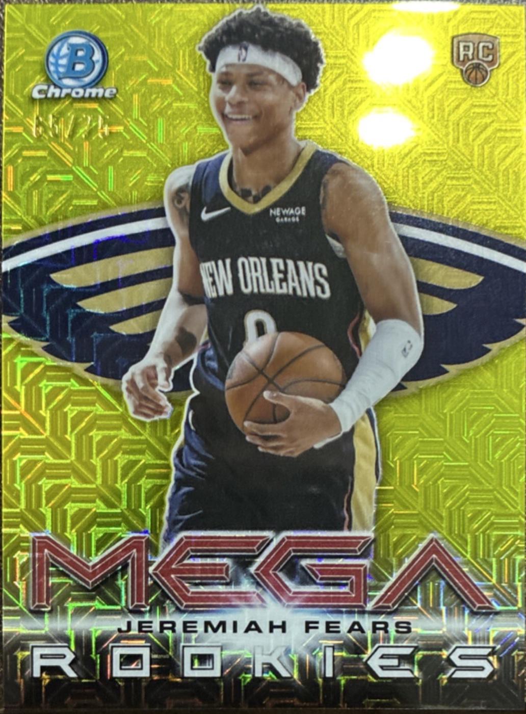 2025 Bowman Mega Rookie Jeremiah Fears #MR-7 card