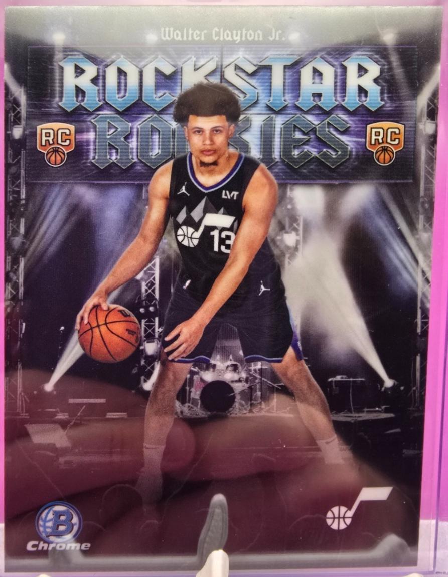 2025 Bowman Rockstar Rookie Walter Clayton Jr. [Refractor] #RR-18 card