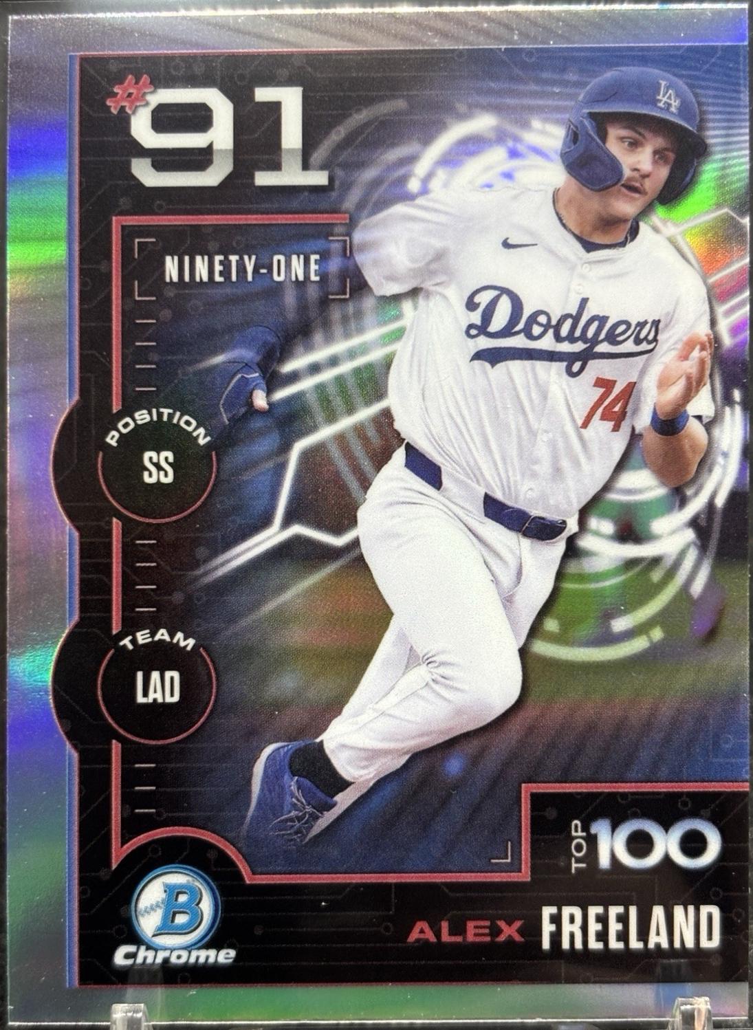2025 Bowman Scouts Top 100 Alex Freeland #BTP-91 card