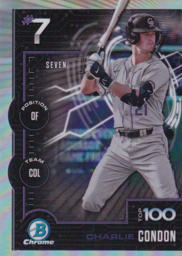 2025 Bowman Scouts Top 100 Charlie Condon #BTP-7 card