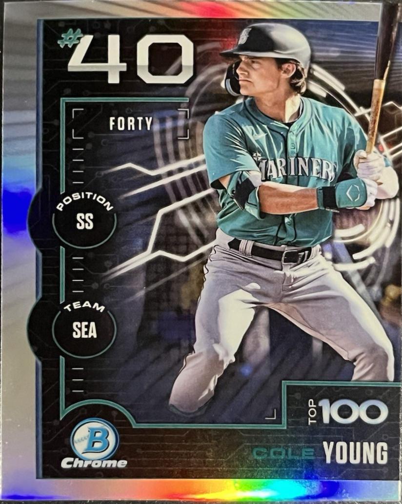 2025 Bowman Scouts Top 100 Cole Young #BTP-40 card