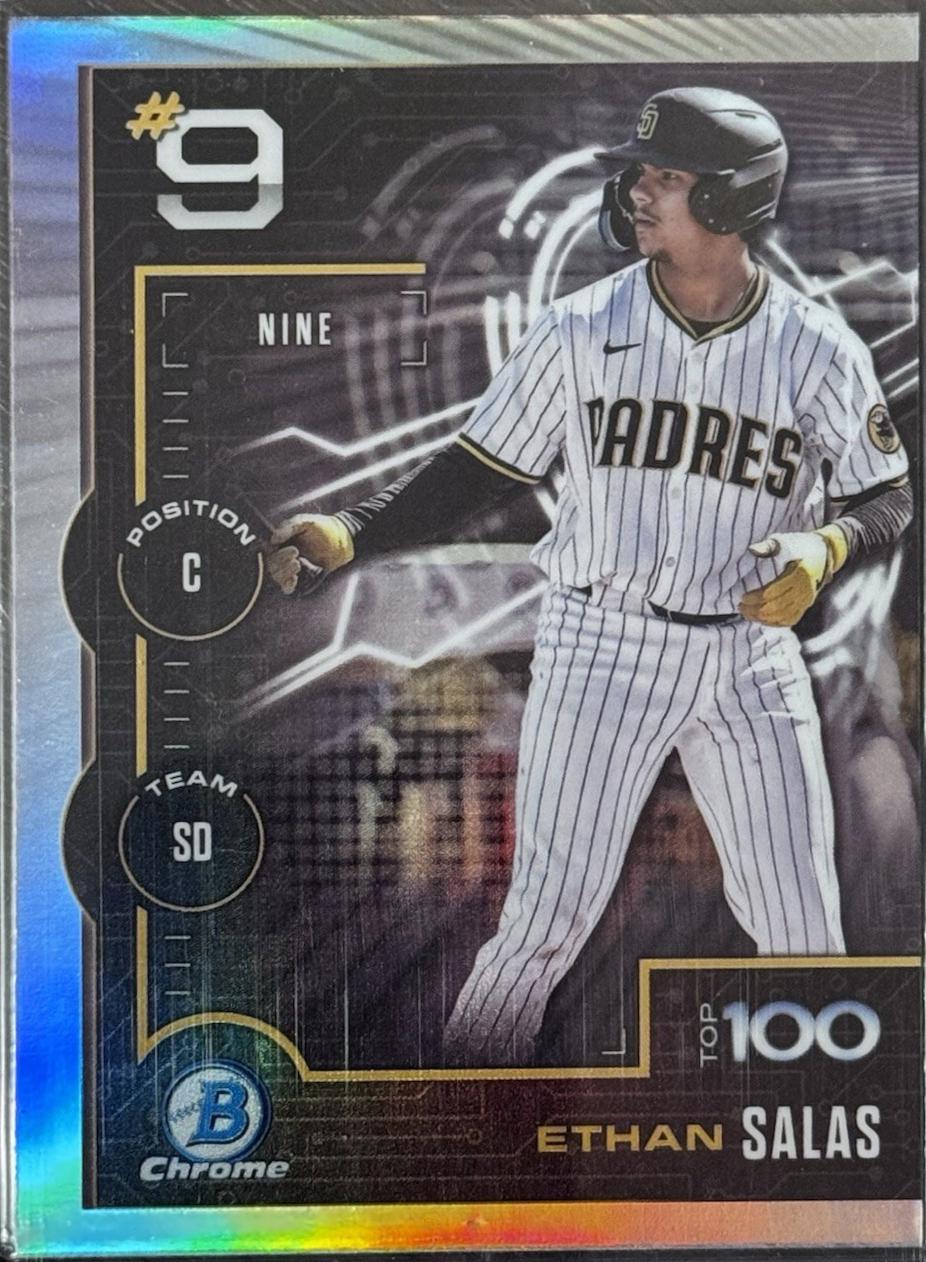 2025 Bowman Scouts Top 100 Ethan Salas #BTP-9 card