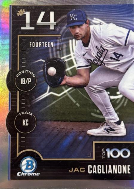 2025 Bowman Scouts Top 100 Jac Caglianone #BTP-14 card