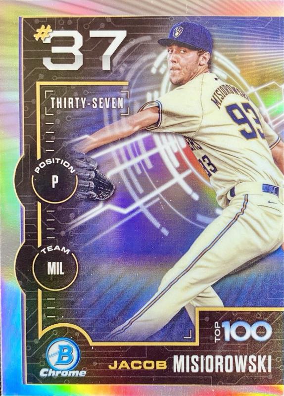 2025 Bowman Scouts Top 100 Jacob Misiorowski #BTP-37 card