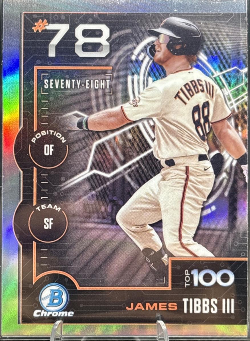 2025 Bowman Scouts Top 100 James Tibbs III #BTP-78 card