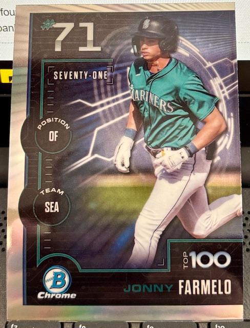 2025 Bowman Scouts Top 100 Jonny Farmelo #BTP-71 card