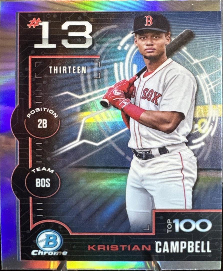2025 Bowman Scouts Top 100 Kristian Campbell #BTP-13 card