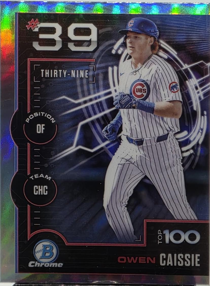 2025 Bowman Scouts Top 100 Owen Caissie #BTP-39 card