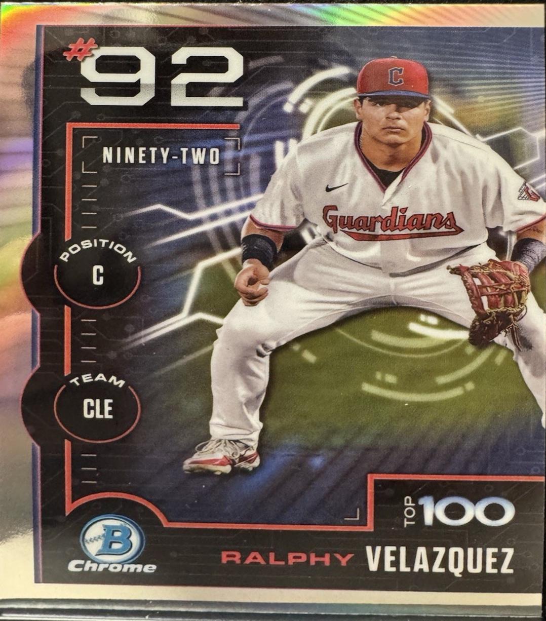2025 Bowman Scouts Top 100 Ralphy Velazquez #BTP-92 card