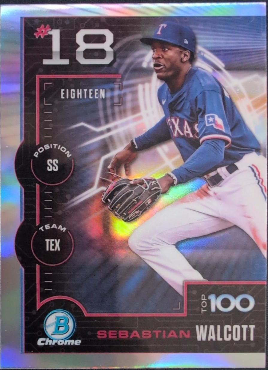 2025 Bowman Scouts Top 100 Sebastian Walcott #BTP-18 card