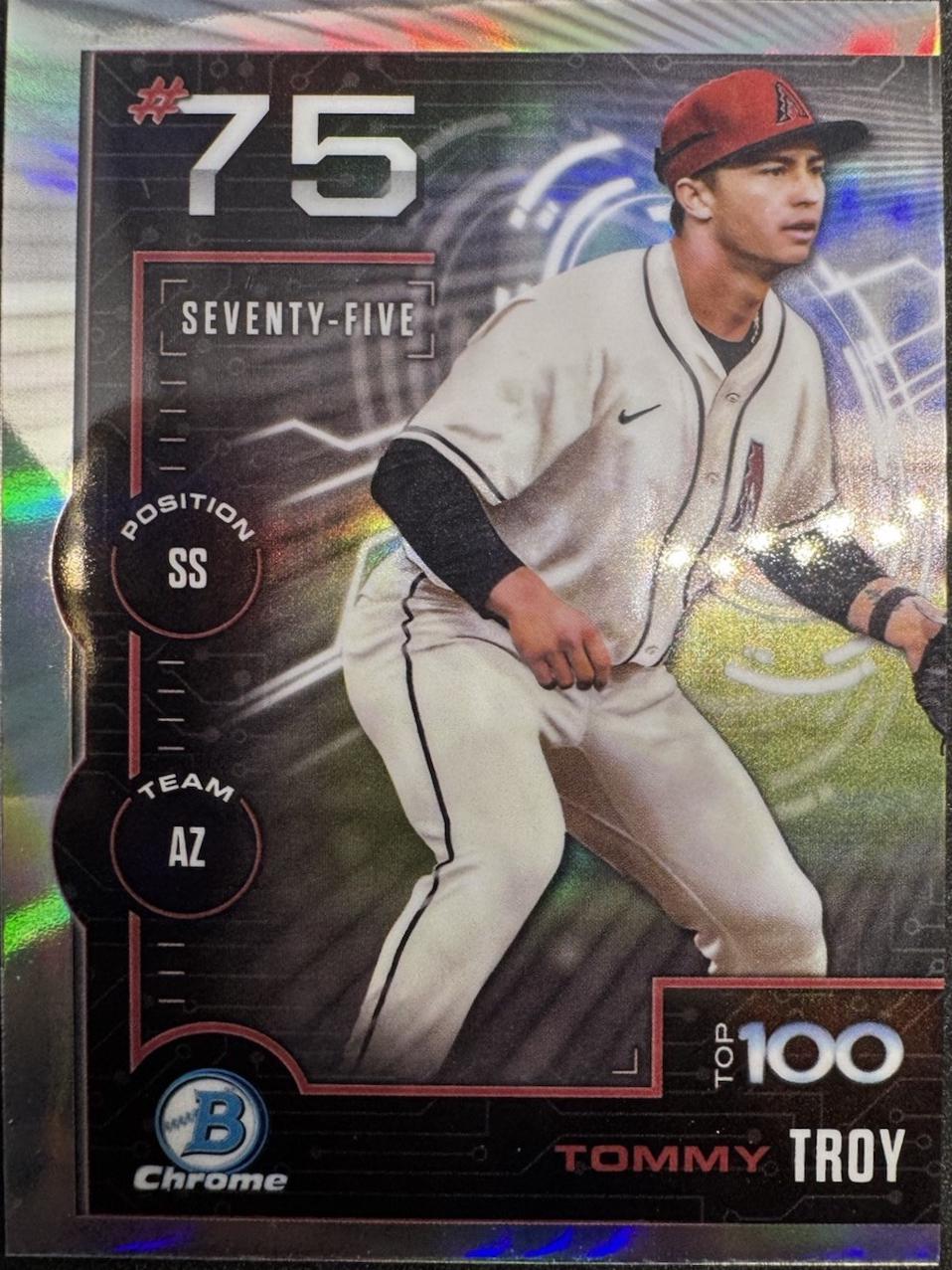 2025 Bowman Scouts Top 100 Tommy Troy #BTP-75 card