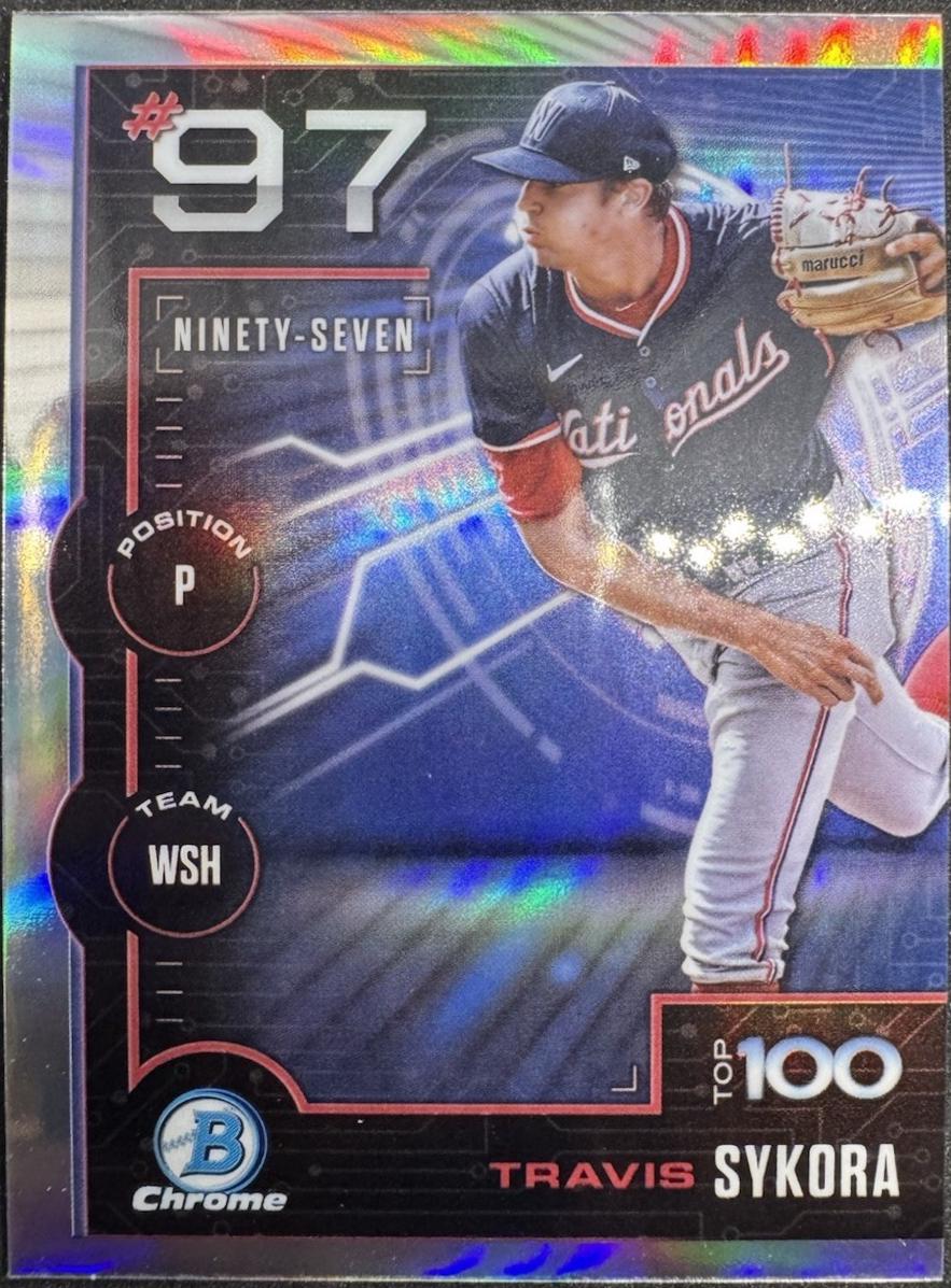 2025 Bowman Scouts Top 100 Travis Sykora #BTP-97 card