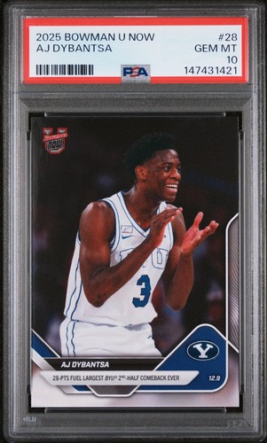 2025 Bowman U Now AJ Dybantsa #28 card