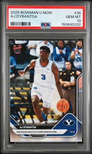 2025 Bowman U Now AJ Dybantsa #35 card