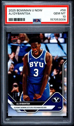 2025 Bowman U Now AJ Dybantsa #58 card