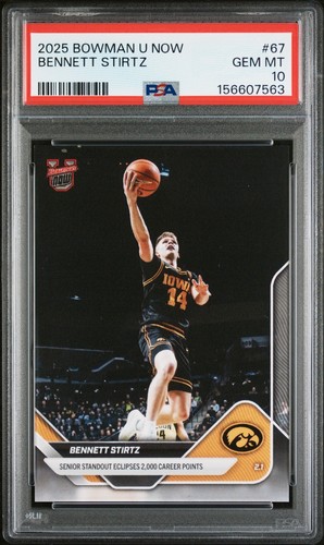 2025 Bowman U Now Bennett Stirtz #67 card