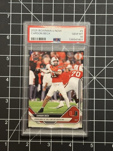 2025 Bowman U Now Carson Beck #5 card