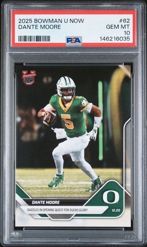 2025 Bowman U Now Dante Moore #62 card