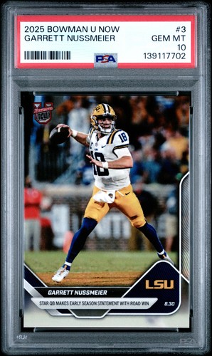 2025 Bowman U Now Garrett Nussmeier #3 card