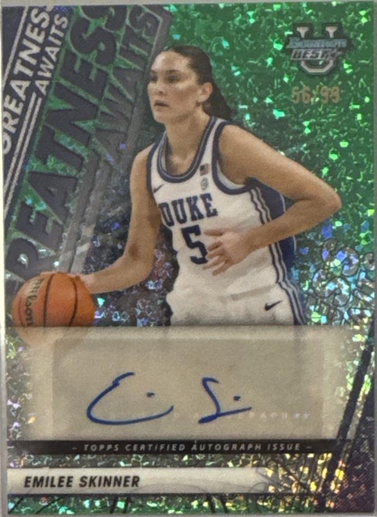 2025 Bowman University Best Greatness Awaits Autograph Emilee Skinner #GA-ES card