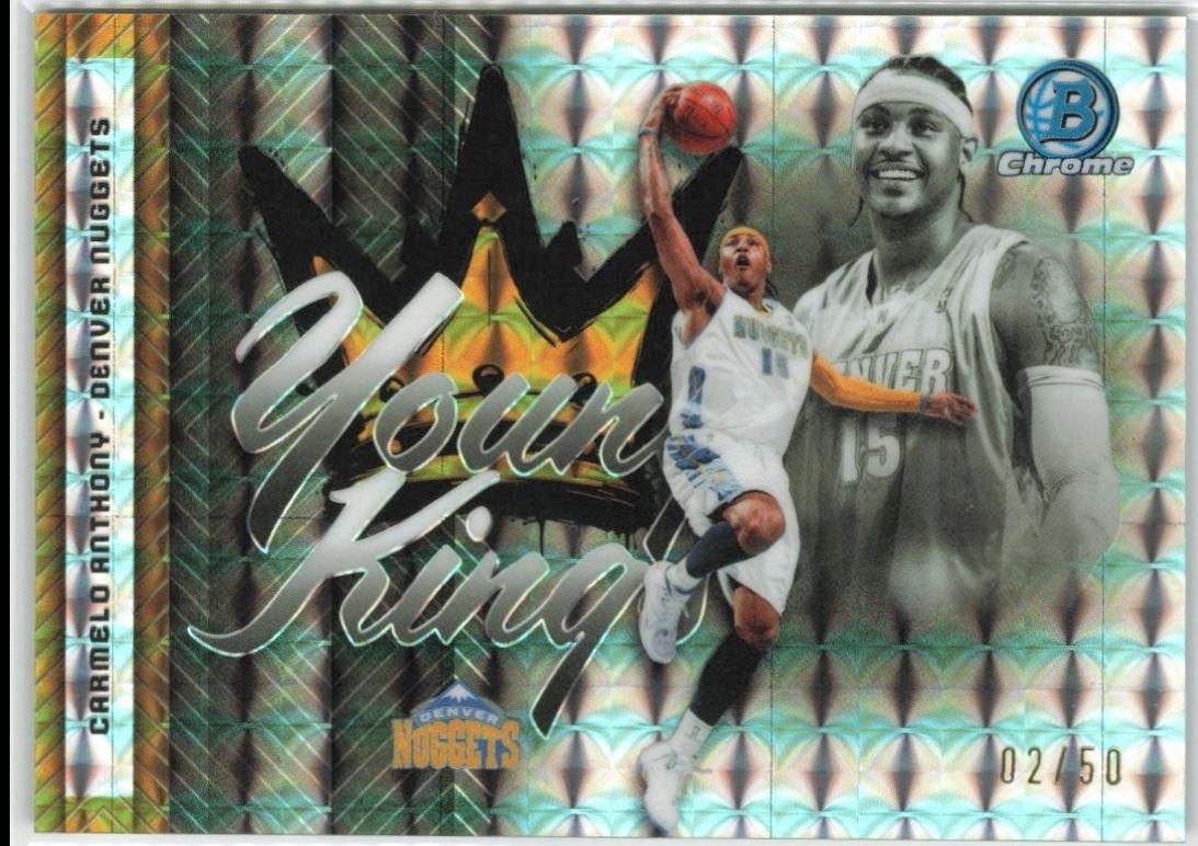2025 Bowman Young Kings Carmelo Anthony [Gold Geometric] #YK-22 card