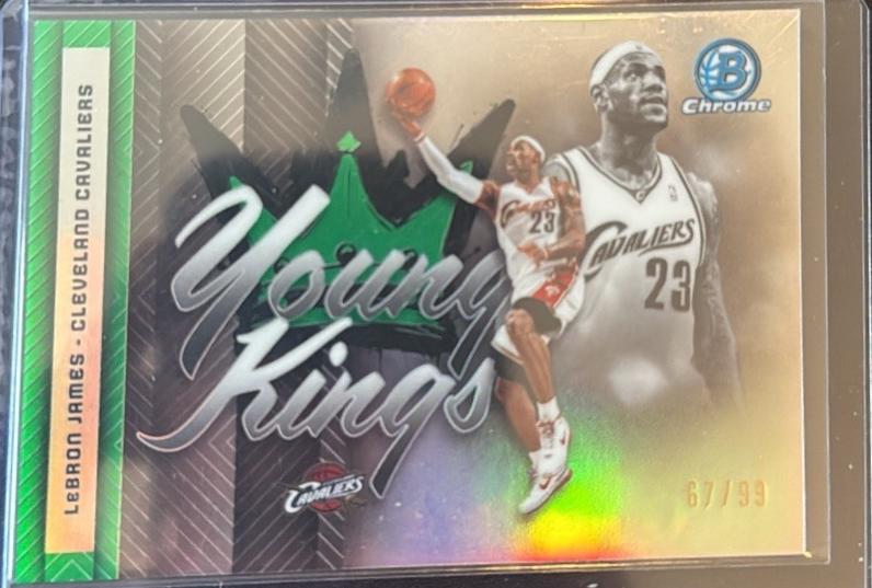 2025 Bowman Young Kings LeBron James [Green Refractor] #YK-5 card