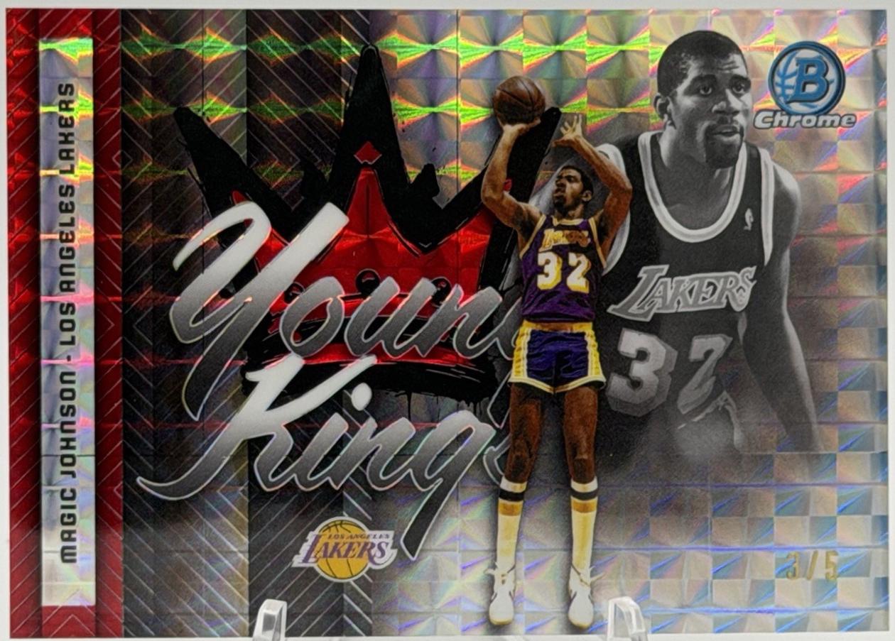 2025 Bowman Young Kings Magic Johnson [Red Geometric] #YK-18 card