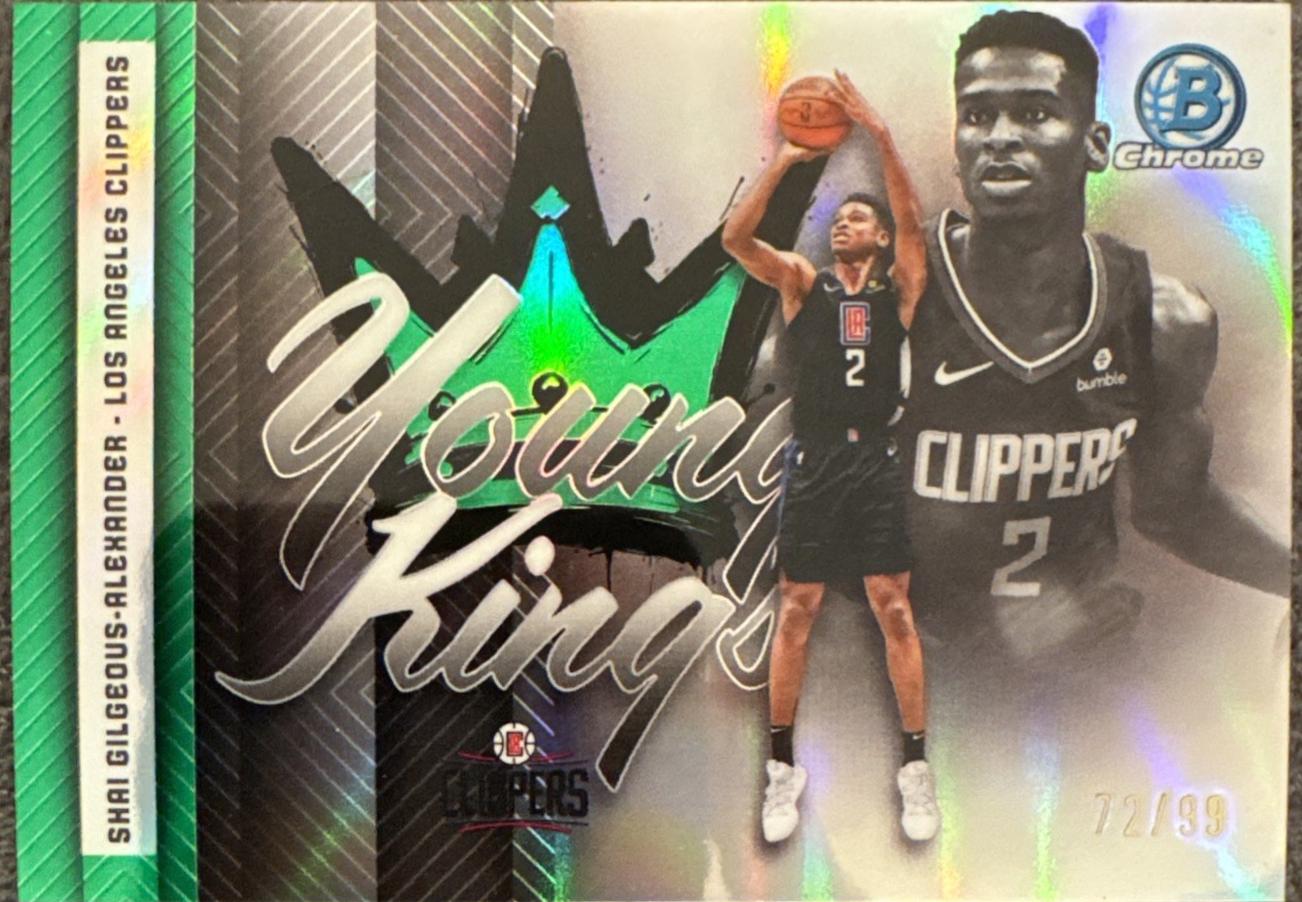 2025 Bowman Young Kings Shai Gilgeous-Alexander [Green Refractor] #YK-1 card