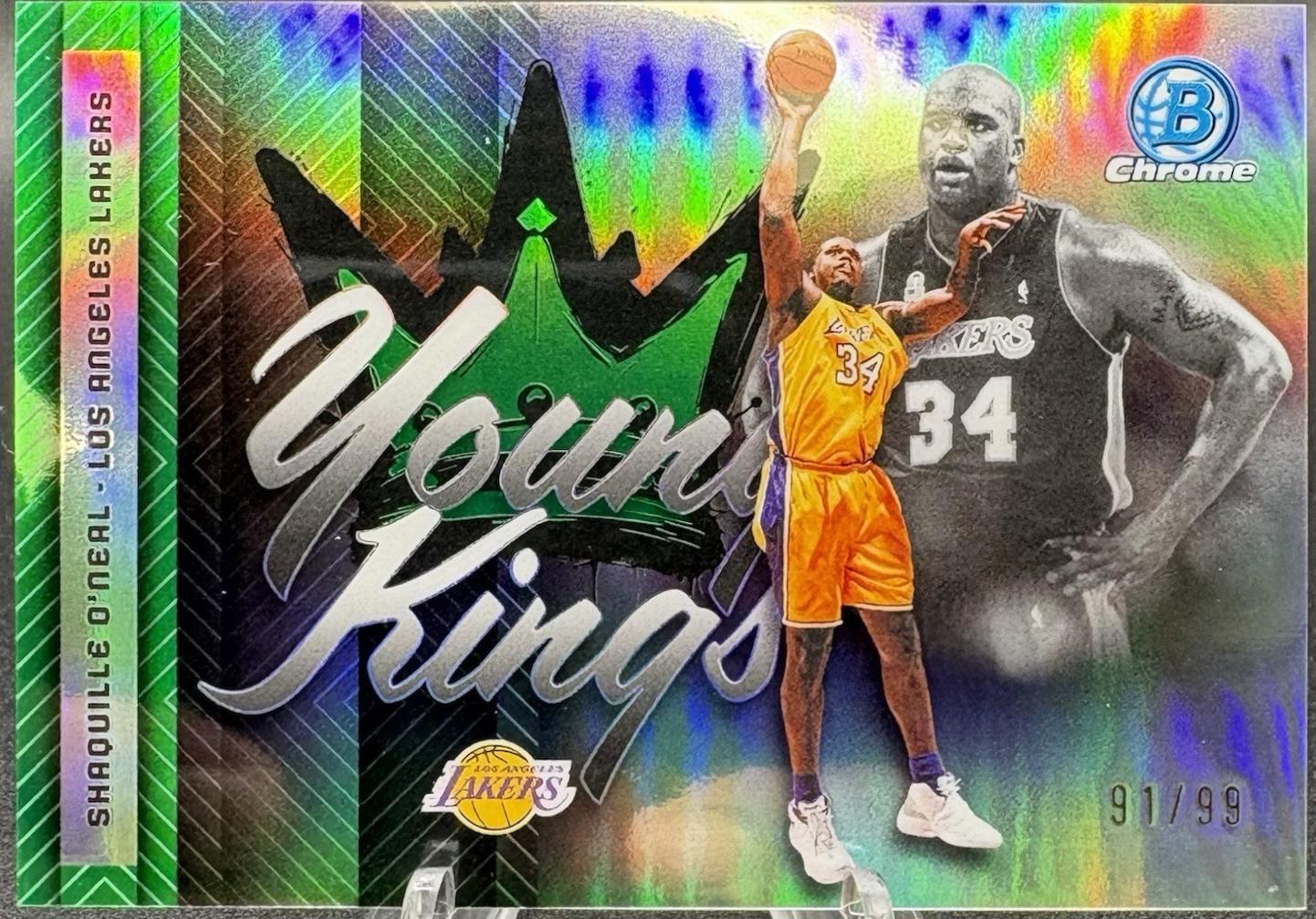 2025 Bowman Young Kings Shaquille O'Neal [Green Refractor] #YK-19 card