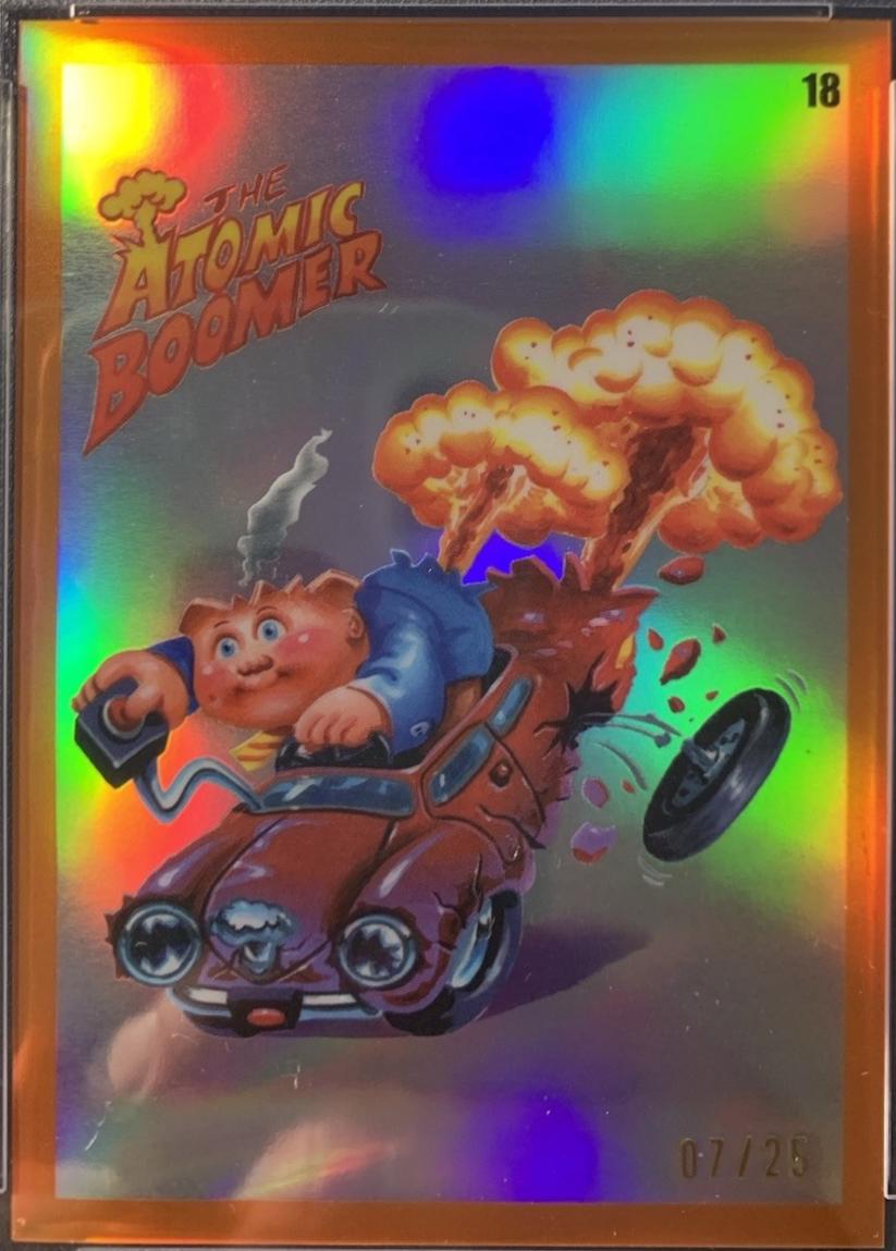 2025 Chrome Khrome Krashers The Atomic Boomer [Orange Refractor] #18 card