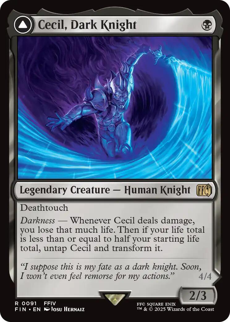 2025 Final Fantasy Cecil, Dark Knight #91 card