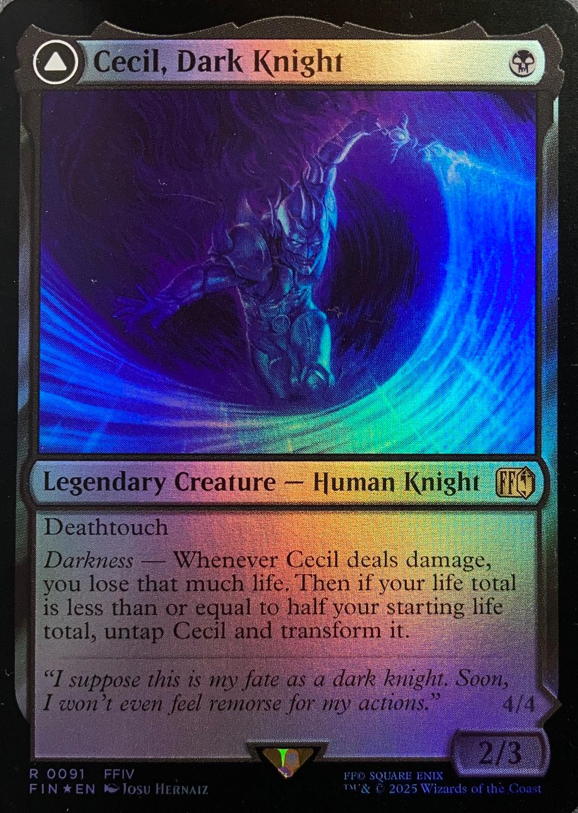 2025 Final Fantasy Cecil, Dark Knight [Foil] #91 card