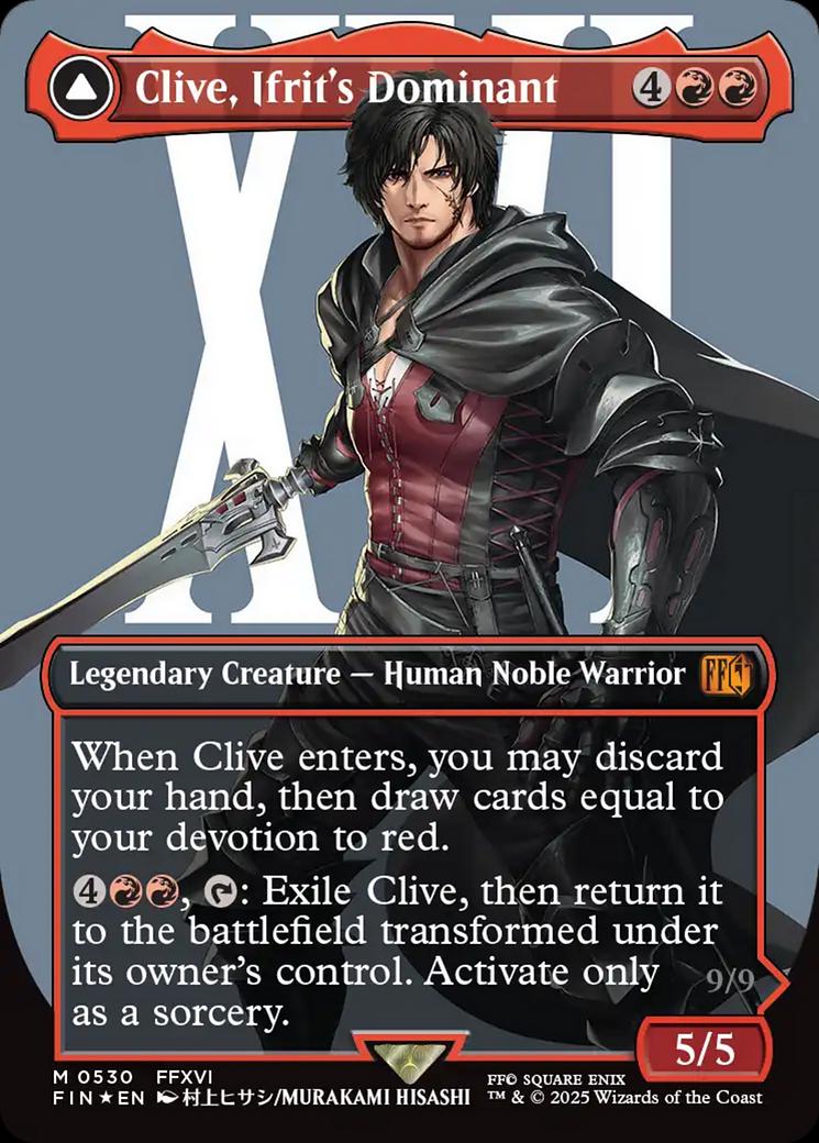 2025 Final Fantasy Clive, Ifrit's Dominant [Borderless Surge Foil] #530 card