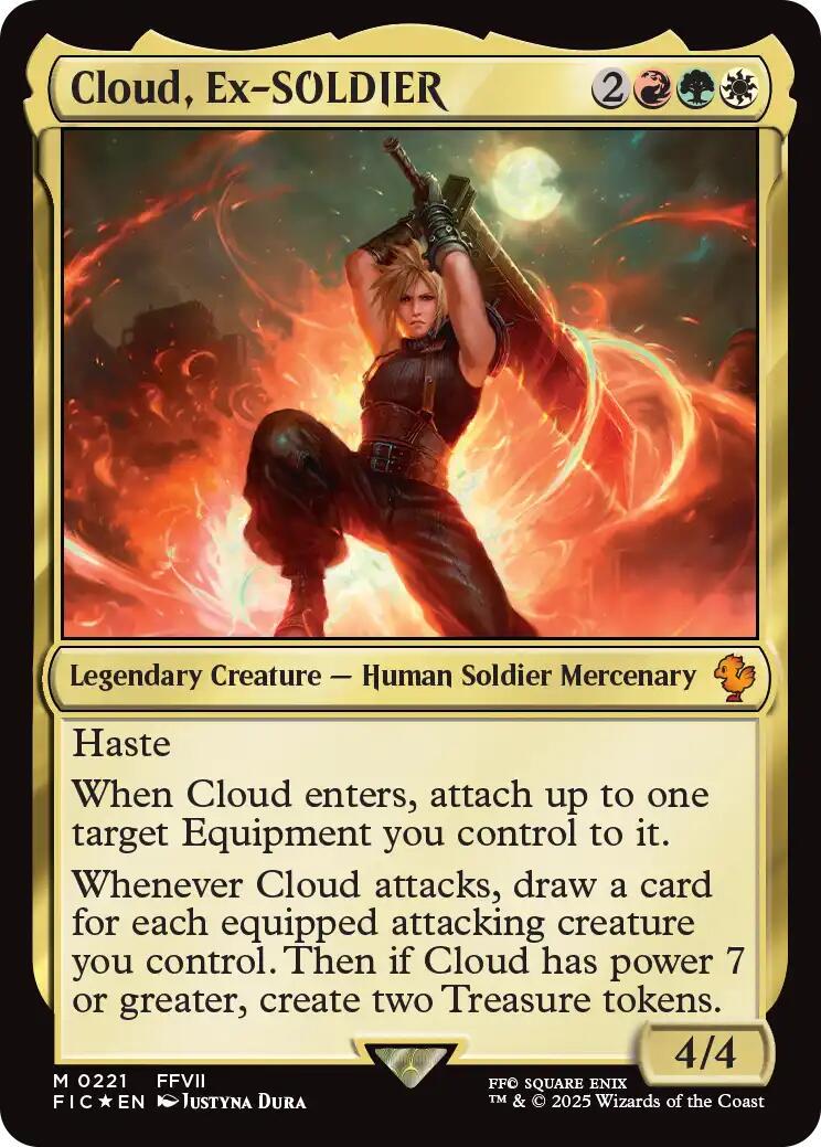 2025 Final Fantasy Commander Cloud, Ex-SOLDIER [Surge Foil] #221 card