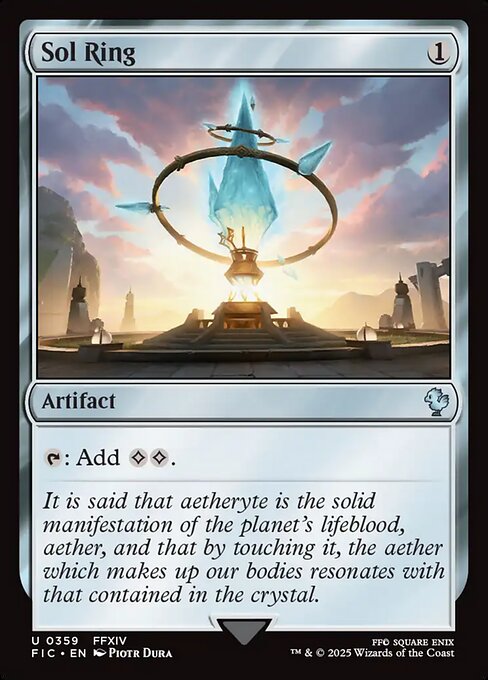 2025 Final Fantasy Commander Sol Ring #358 card