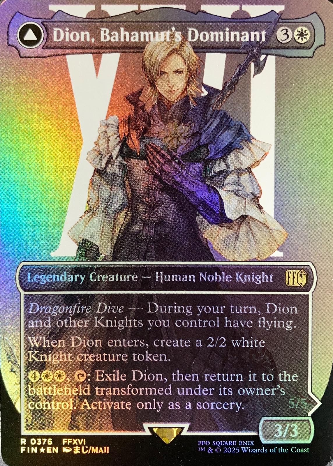 2025 Final Fantasy Dion, Bahamut's Dominant [Borderless Foil] #376 card