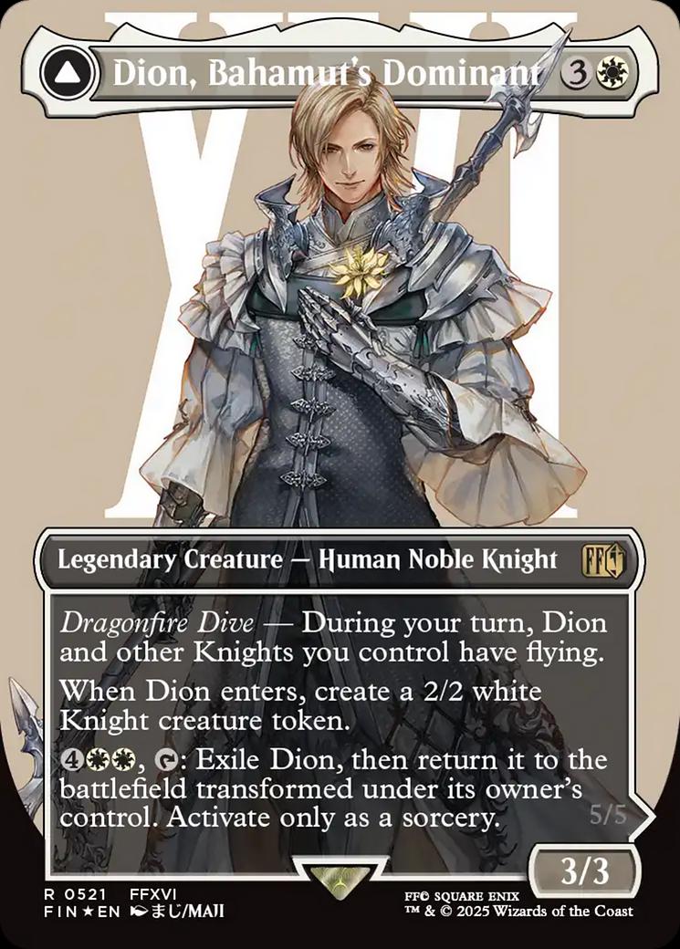 2025 Final Fantasy Dion, Bahamut's Dominant [Borderless Surge Foil] #521 card