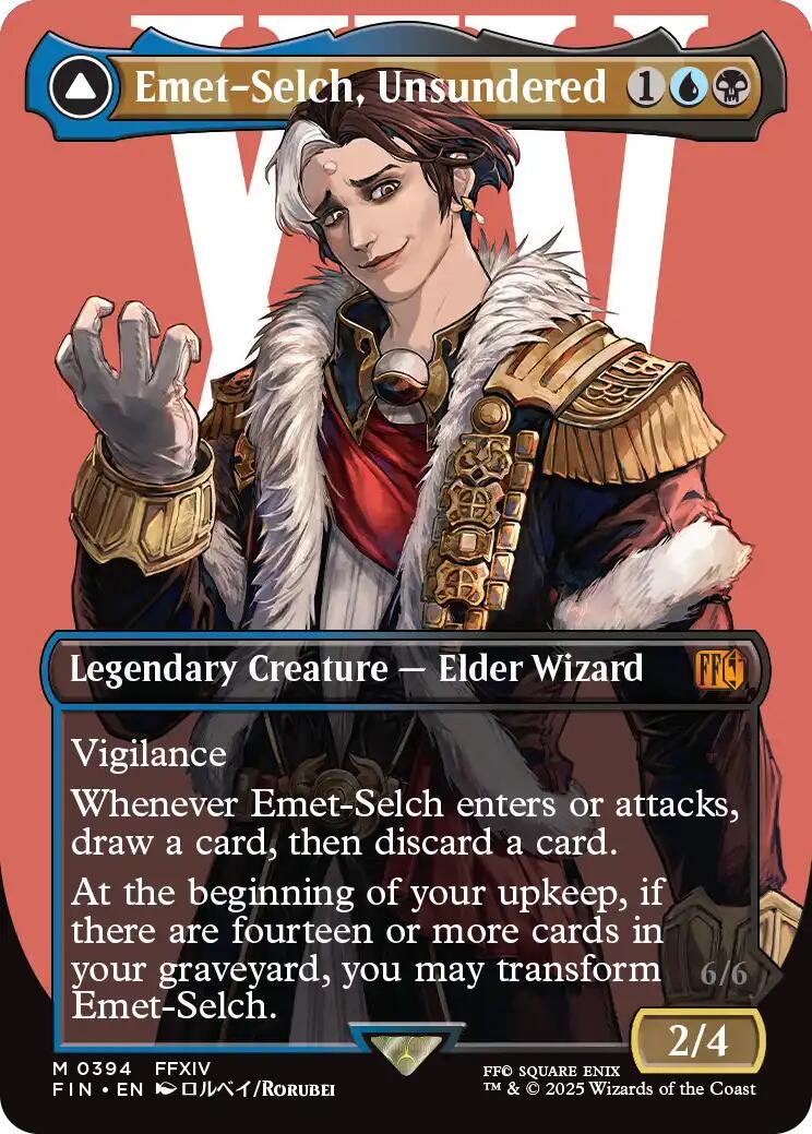 2025 Final Fantasy Emet-Selch, Unsundered [Borderless] #394 card