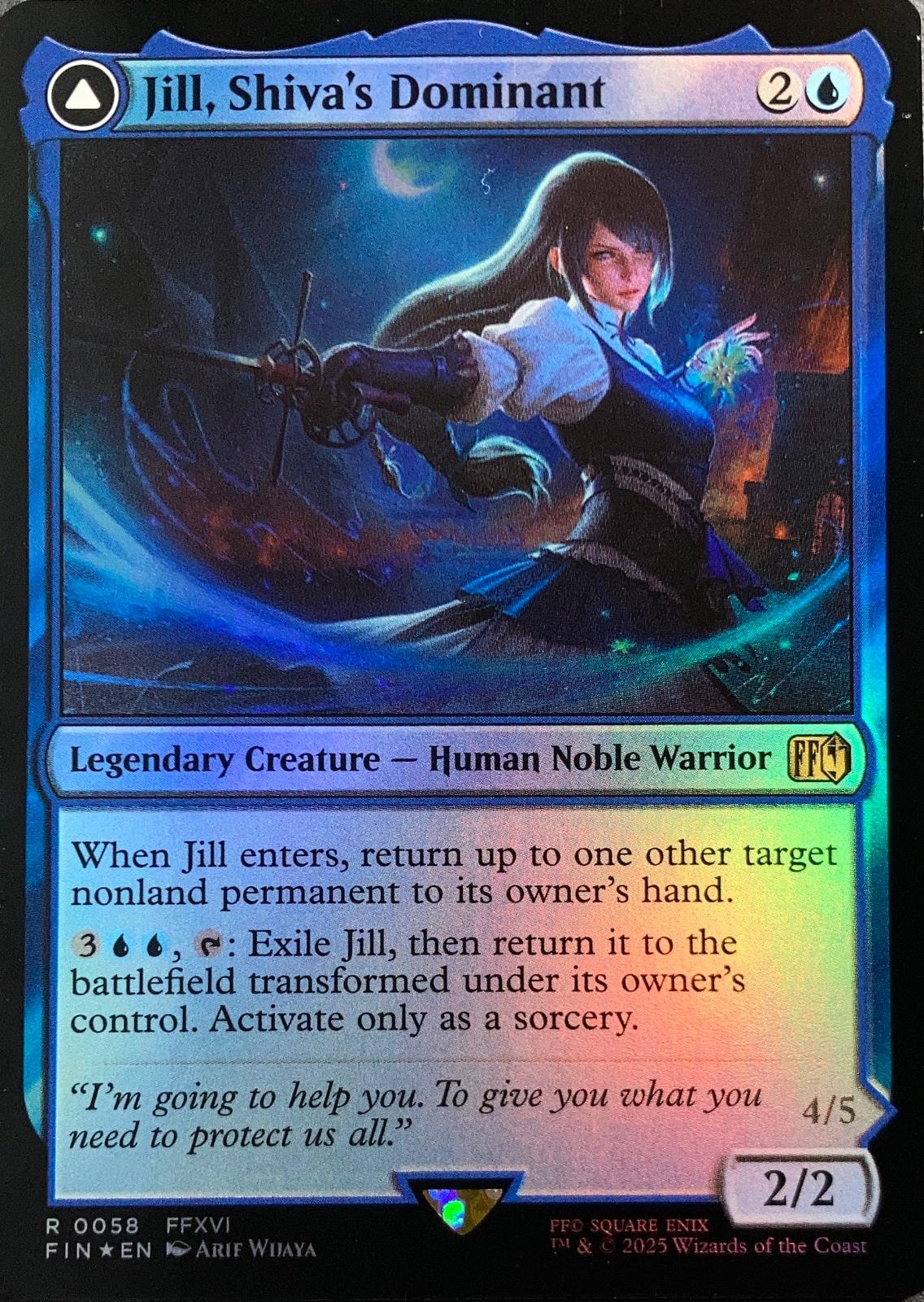 2025 Final Fantasy Jill, Shiva's Dominant [Foil] #58 card