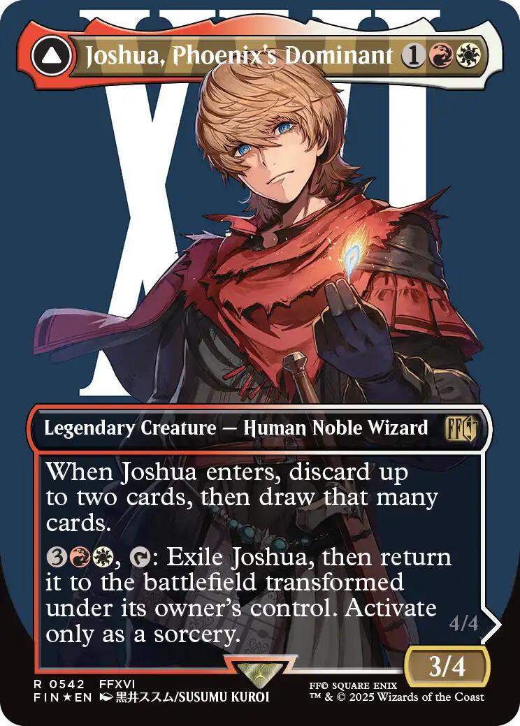 2025 Final Fantasy Joshua, Phoenix's Dominant [Borderless Surge Foil] #542 card